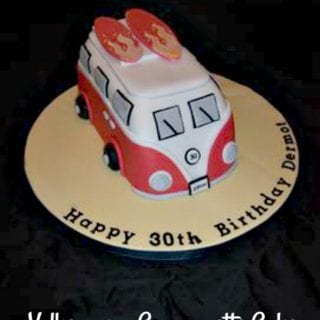 Volkswagon Caravanette Camper Van 30th Birthday Cake