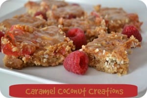 Caramel Cookies with Chocolate, Cherries & Coconut