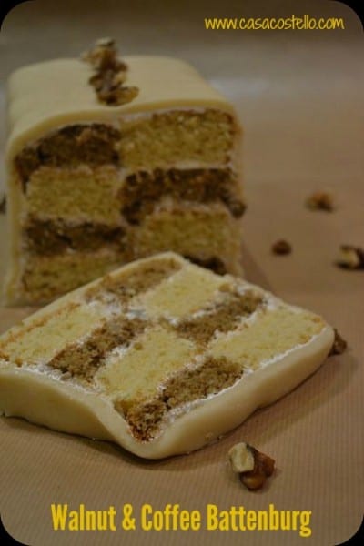 Walnut & Coffee Battenburg - Bake of the Week