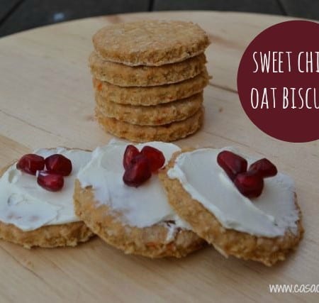 sweet chilli oat crackers