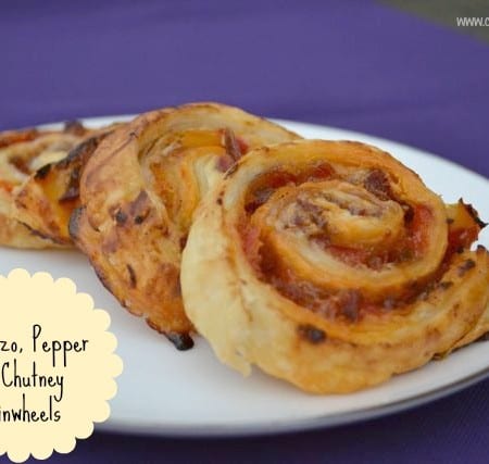 chorizo, pepper chutney puff pastry