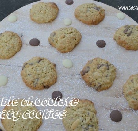 double choc chip oaty cookies