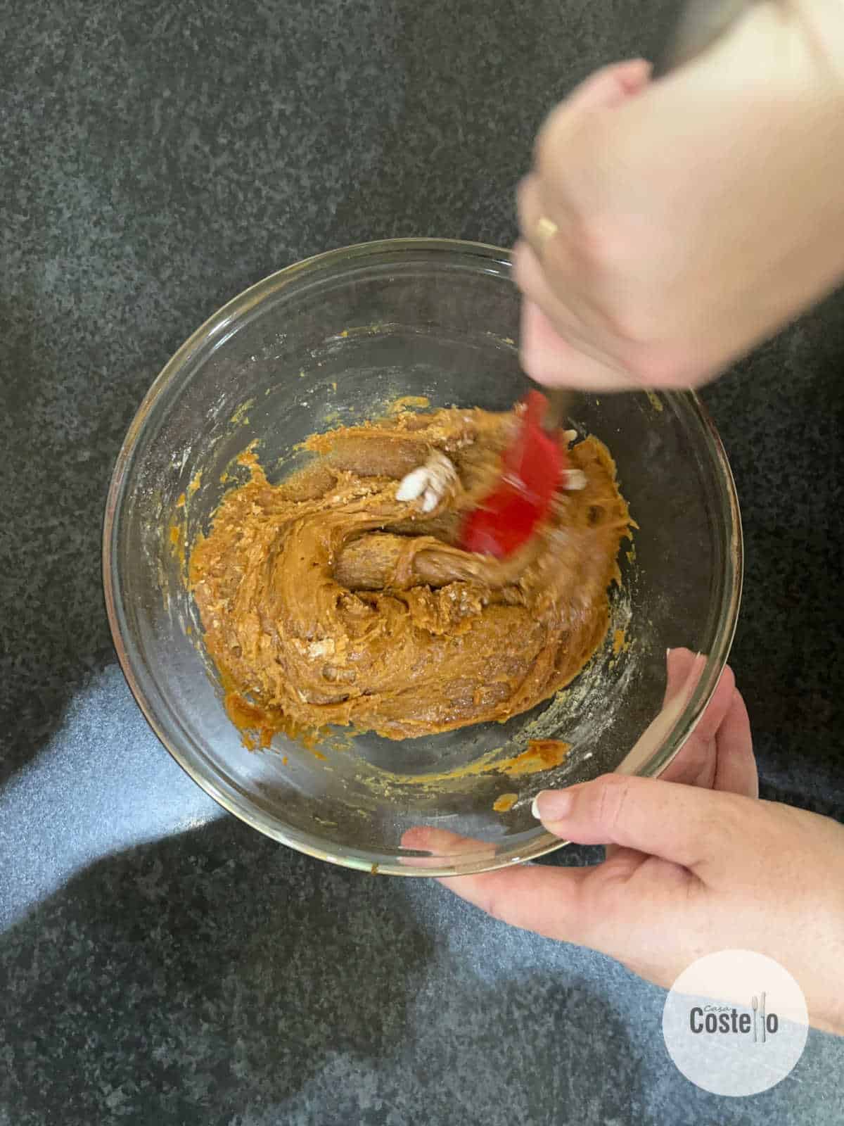 Mixed brownie mixture