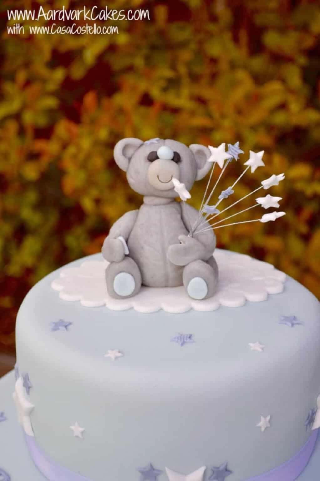 Teddy Bear Christening Cake - Casa Costello